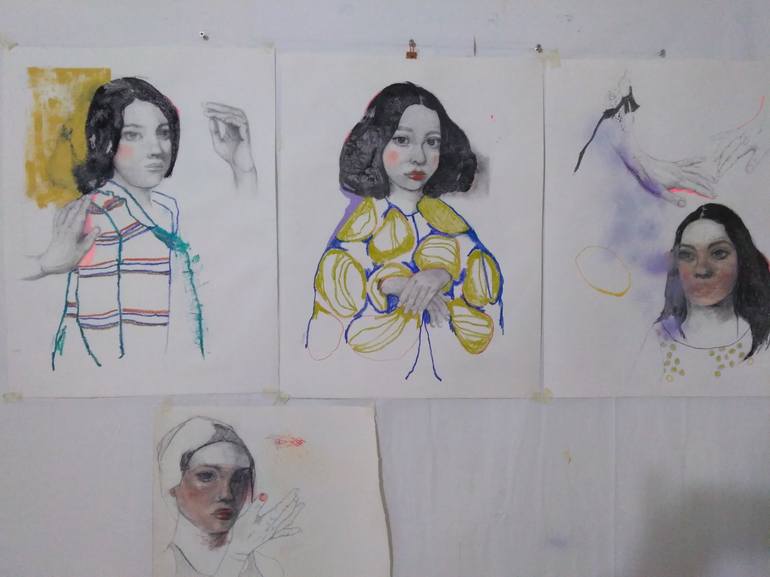 Original Figurative Women Drawing by Marta Grassi