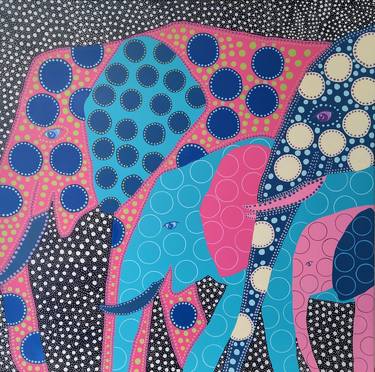 Original Pop Art Animal Paintings by Iga Malinowska