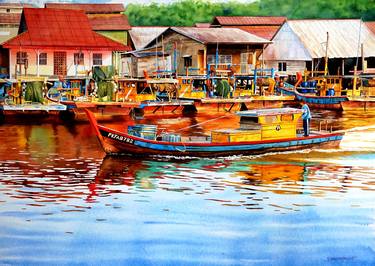 Print of Fine Art Landscape Paintings by GOH siaoshan