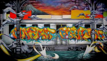 Original Street Art Graffiti Paintings by TONE XZST