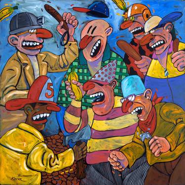 Original Cartoon Paintings by George Kocar