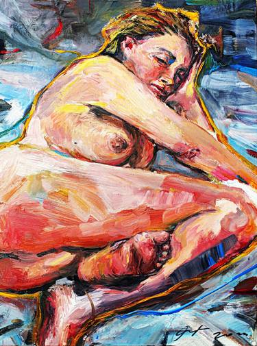 Print of Realism Nude Paintings by Massimo Damico