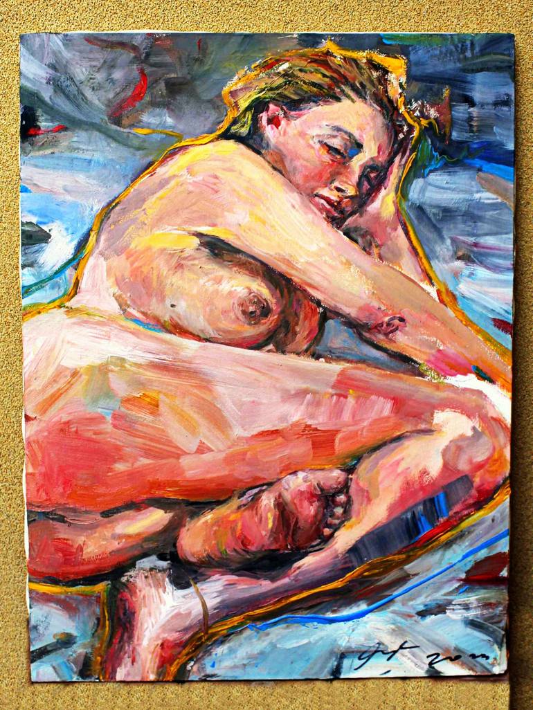 Original Realism Nude Painting by Massimo Damico