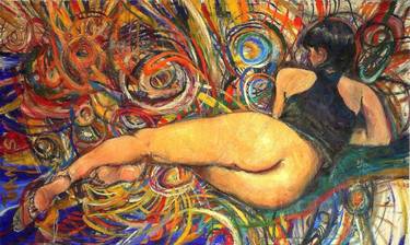 Print of Abstract Expressionism Nude Paintings by Massimo Damico