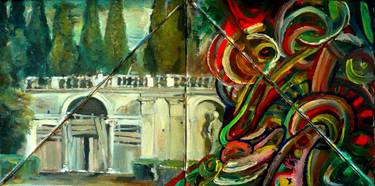 Original Abstract Expressionism Architecture Paintings by Massimo Damico