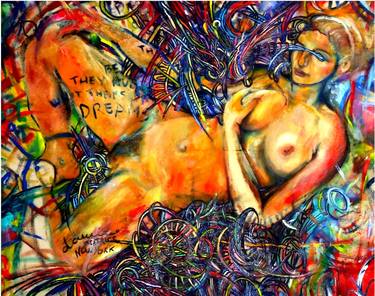Print of Abstract Expressionism Nude Paintings by Massimo Damico