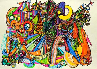 Original Abstract Drawings by Massimo Damico