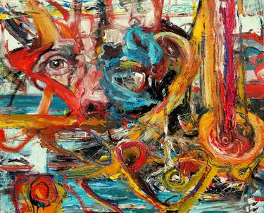 Print of Abstract Expressionism Portrait Paintings by Massimo Damico