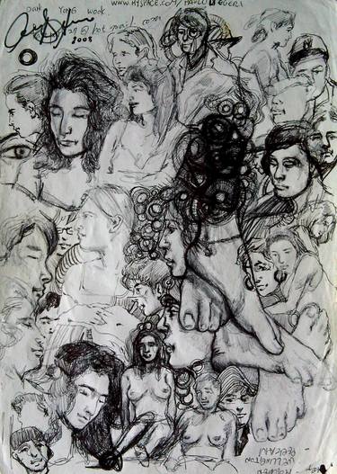 Print of Expressionism Portrait Drawings by Massimo Damico