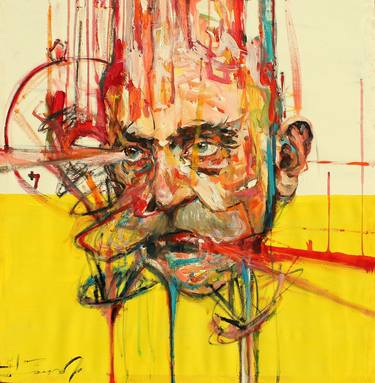 Original Abstract Expressionism Portrait Paintings by Massimo Damico