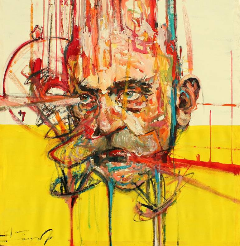 Print of Abstract Expressionism Portrait Paintings by Massimo Damico