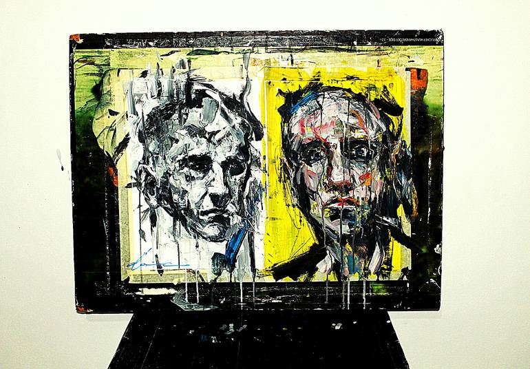 Original Expressionism Portrait Painting by Massimo Damico