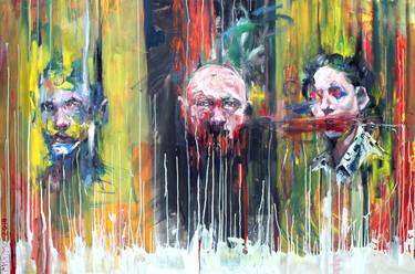 Original Abstract Expressionism Portrait Paintings by Massimo Damico