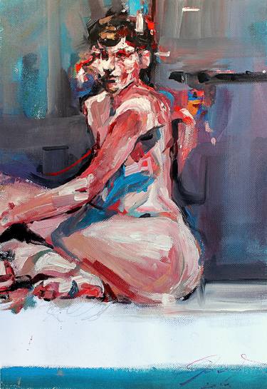 Original Expressionism Nude Paintings by Massimo Damico
