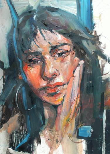 Original Expressionism Portrait Paintings by Massimo Damico