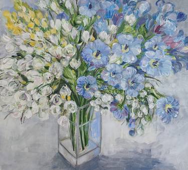 Print of Impressionism Floral Paintings by Sylvie Carter