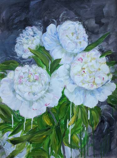 Original Floral Paintings by Sylvie Carter