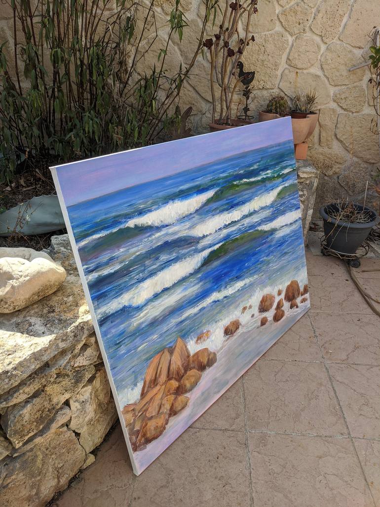 Original Fine Art Seascape Painting by Sylvie Carter