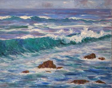 Print of Expressionism Seascape Paintings by Sylvie Carter