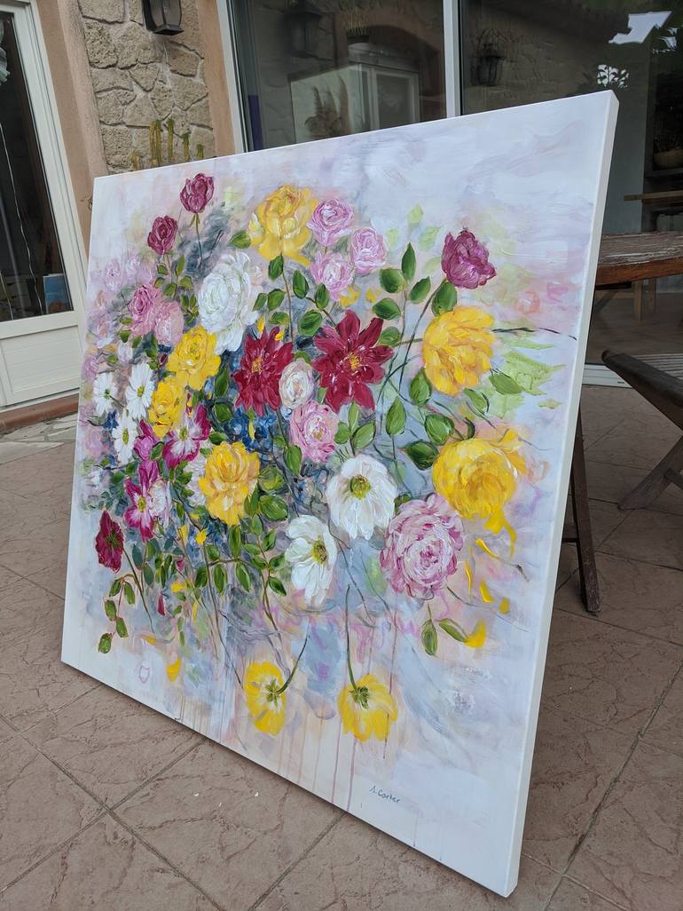 Original Floral Painting by Sylvie Carter