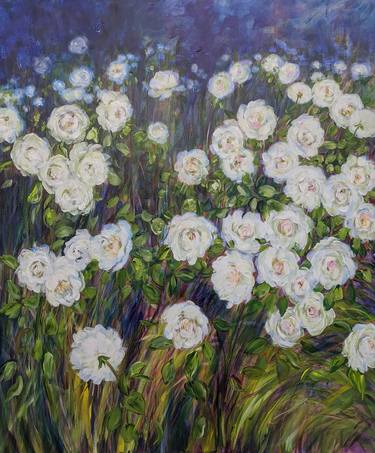 Print of Expressionism Floral Paintings by Sylvie Carter