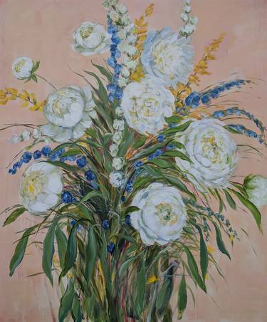 Print of Expressionism Floral Paintings by Sylvie Carter