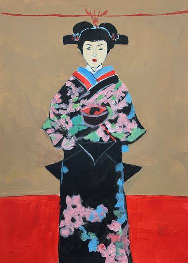 traditional japanese paintings of women