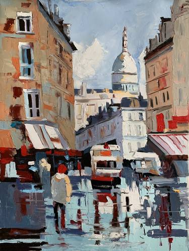 Paris. Monmartre. France. Original cityscape oil painting.#4 thumb