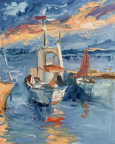 Print of Expressionism Yacht Paintings by Vita Schagen