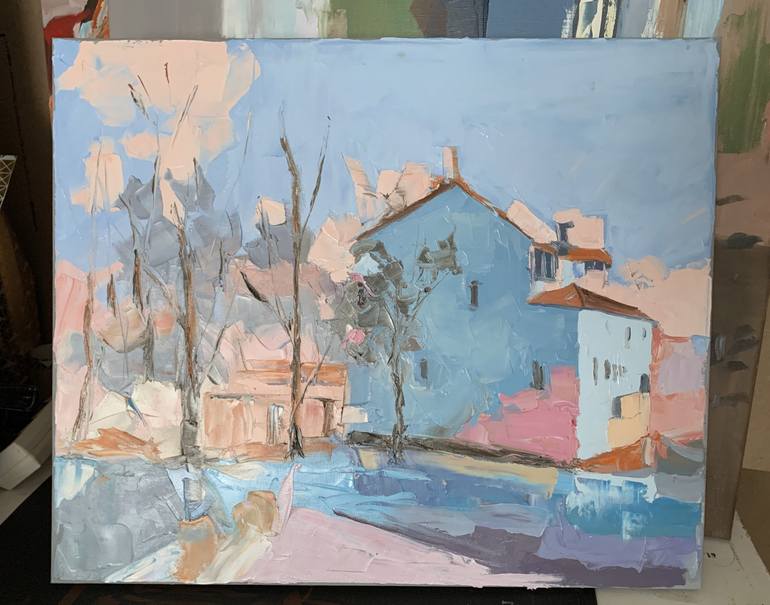 Original Abstract Expressionism Landscape Painting by Vita Schagen