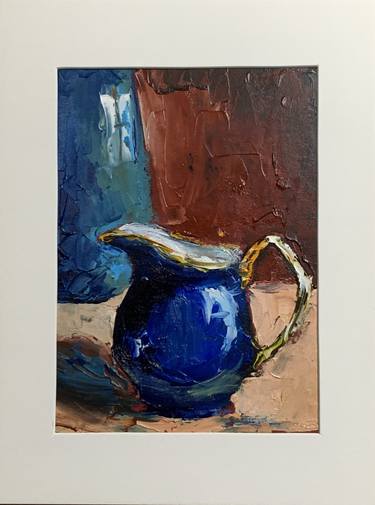 Cobalt jar. Original oil painting. thumb