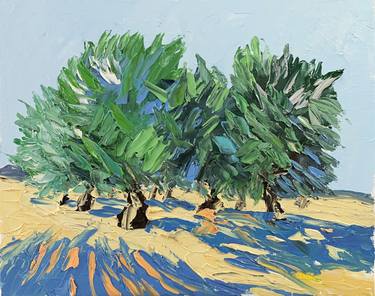 Landscape with olive trees. thumb