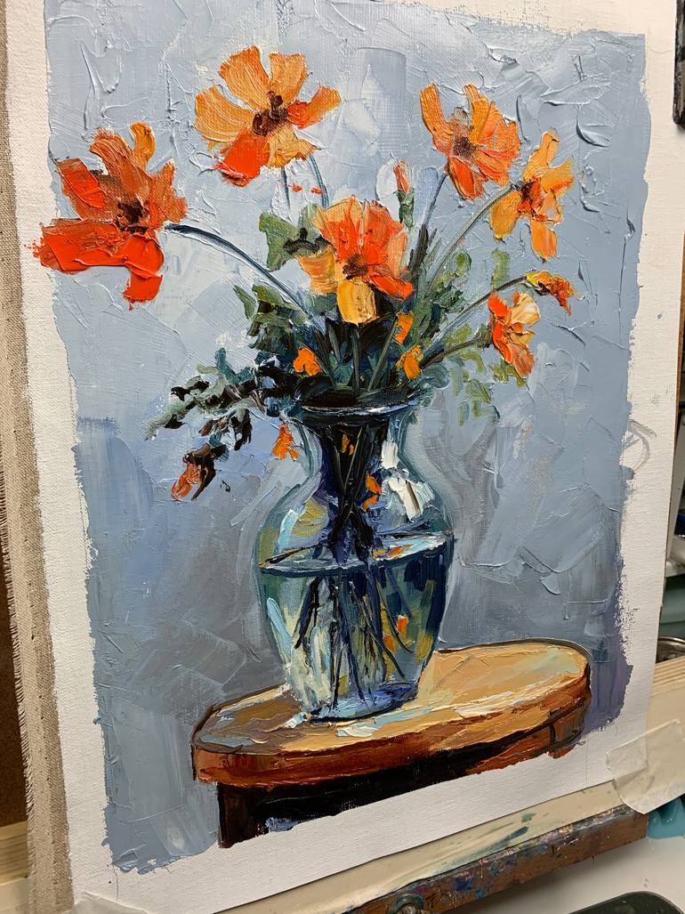 Original Contemporary Floral Painting by Vita Schagen