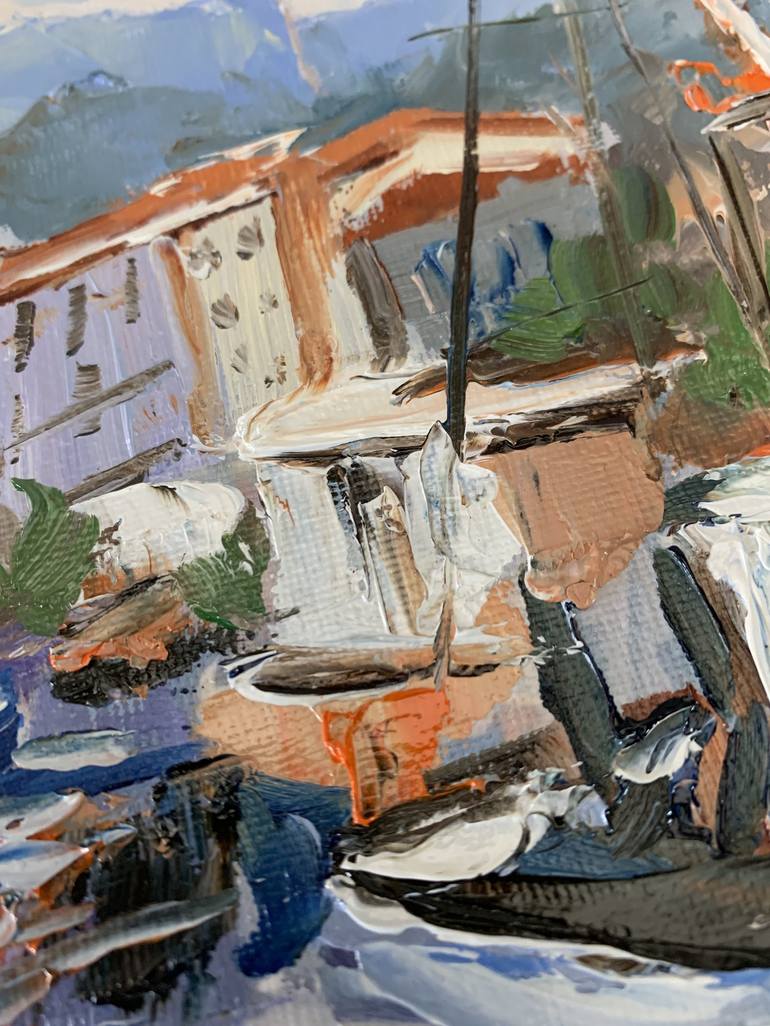 Original Expressionism Sailboat Painting by Vita Schagen