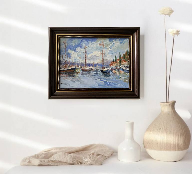 Original Contemporary Boat Painting by Vita Schagen