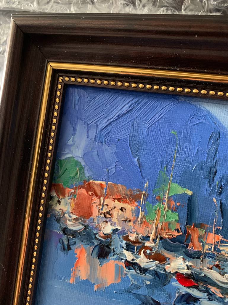 Original Expressionism Sailboat Painting by Vita Schagen
