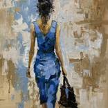 Woman in Blue Dress. by Vita Schagen