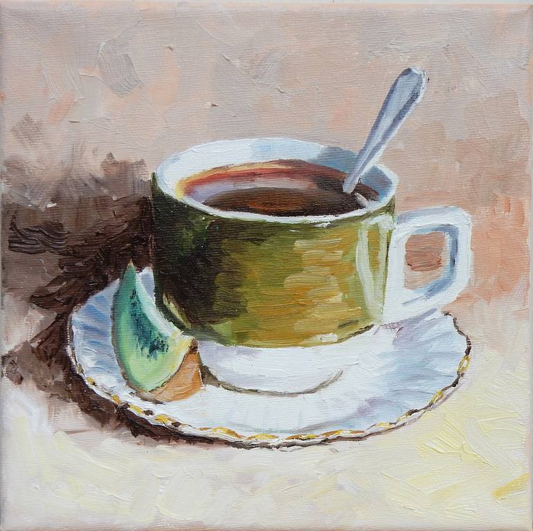 Teacup 4 . still life Painting by Vita Schagen Saatchi Art