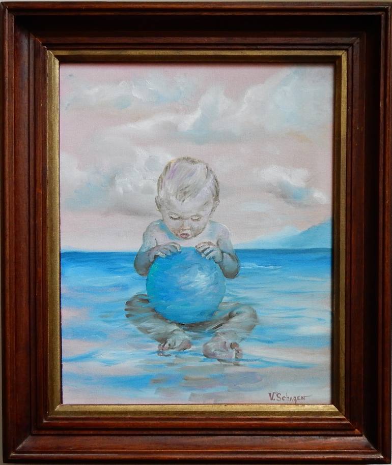 Original Fine Art Children Painting by Vita Schagen