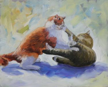 Print of Fine Art Cats Paintings by Vita Schagen