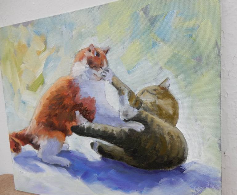 Original Cats Painting by Vita Schagen