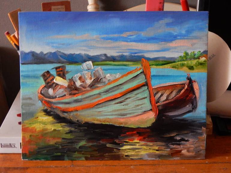 Original Boat Painting by Vita Schagen