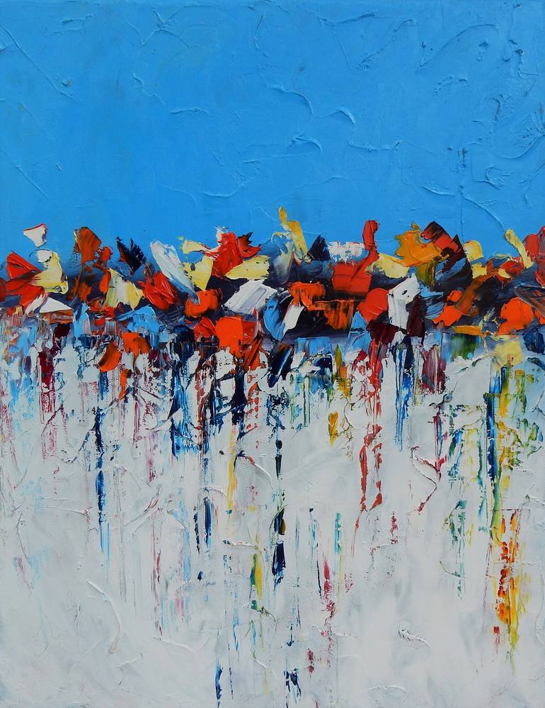 Heavy Texture Paintings, Palette Knife Paniting, Acrylic Painting on C