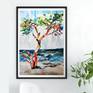 This is one of a kind original landscape painting. Abstract bright tree by the beach.  Seascape. It was done in acrylic on paper by using a palette knife, and carefully finished with a high quality varnish.
The painting is mounted in passepartout.
Dimensions: 30 x 42 x 0.1 cm (unframed) / 53.5 x 42 cm (mounted in passepartout)
Impasto painting. Palette knife.

Let me know if you have any questions! I will be happy to answer.
Thanks for looking!