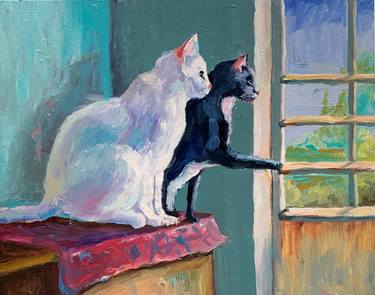 Print of Expressionism Cats Paintings by Vita Schagen