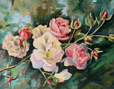 Print of Expressionism Floral Paintings by Vita Schagen