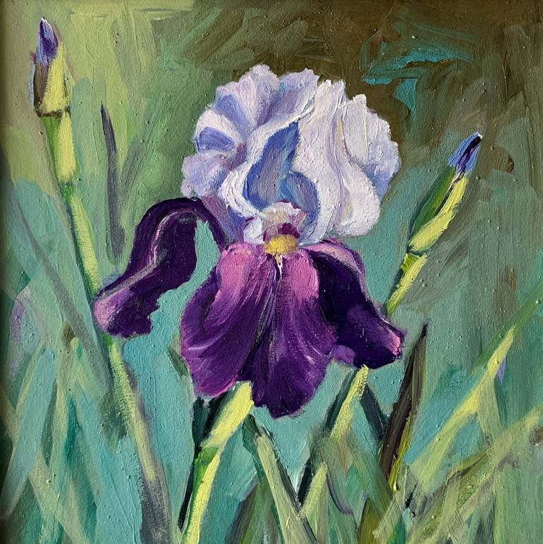 Iris. Flower. Painting by Vita Schagen | Saatchi Art