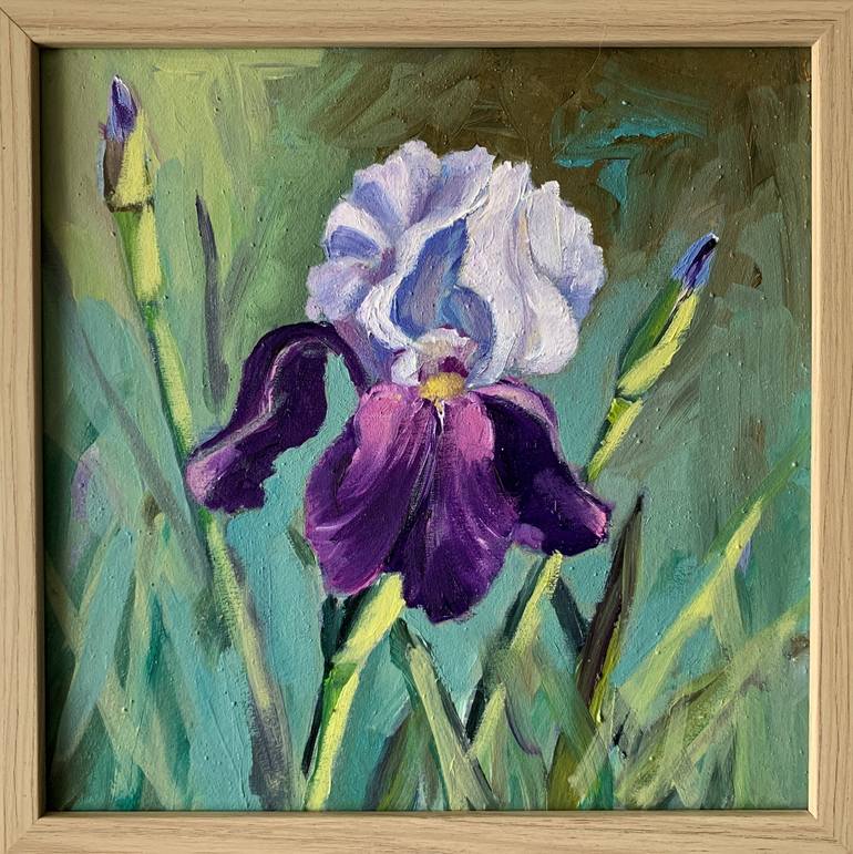 Iris. Flower. Painting by Vita Schagen | Saatchi Art