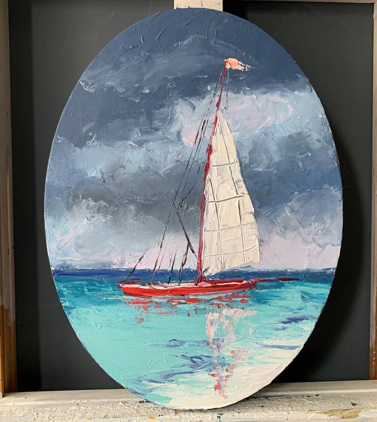 Original Expressionism Seascape Painting by Vita Schagen