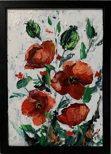 Print of Expressionism Floral Paintings by Vita Schagen